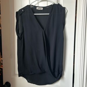 Faux wrap blouse